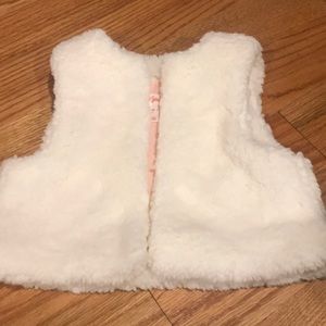 Cat and Jack faux fur vest.
